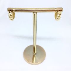 Kalemli Altın Halka Küpe Çapı 1cm