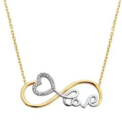 Sonsuzluk Kalp Love Kolye
