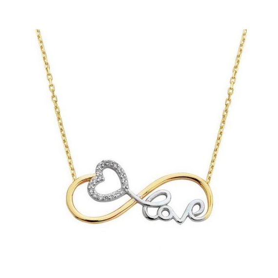 Sonsuzluk Kalp Love Kolye